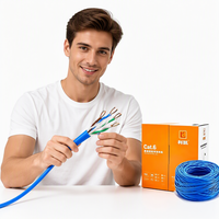 Câble Réseau Intérieur Cat6 UTP OFC Cuivre Prix Usine 4 Paires 1Gbps 10Gbps RJ45 Bureau/CCTV/PoE/Ethernet 23AWG PVC Flexible