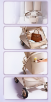 Poussette Weilebao à fermeture à une main, siège pliable automatique, légère et portable, 0-3 ans, capacité de charge de 15 kg, en alliage d'aluminium