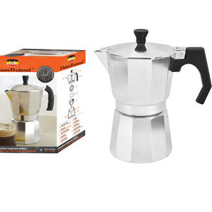 Boîte de couleur italien italien 600 ml unique ouvert cuivre personnalisé expresso en aluminium <span class=keywords><strong>cafetière</strong></span> moka pot ensemble - Product Image 1