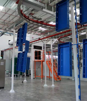 Línea de Recubrimiento en Polvo Electrostático para Equipos Eléctricos con Acabado Aislante GH, Piezas de Transformadores, Horno de Curado para Aluminio