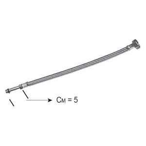 Accesorio para mezclador de una sola palanca Manguera flexible de acero inoxidable F 3/8 X M 10 cm 100 pulgadas de largo - Product Image 1