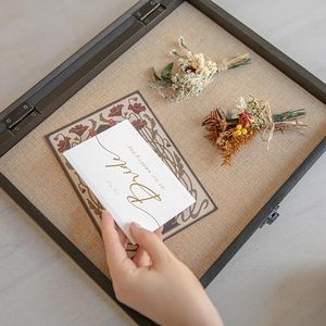 Caja de sombra de madera de tamaños personalizados en blanco y negro <span class=keywords><strong>3D</strong></span> con espaciador de plexiglás - Product Image 4