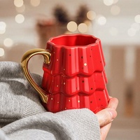 Tasses de Noël en céramique de luxe 2026, assorties pour couple, résistantes aux hautes températures et compatibles micro-ondes, pour les amateurs de Noël