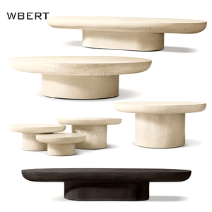 WBERT Rh Furniture American Country Oak Mesa de centro redonda de madera-<span class=keywords><strong>Otto</strong></span> Oval | Mesa de salón-Muebles para el hogar Mesa de té - Product Image 6