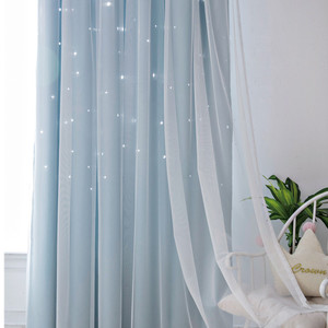 <span class=keywords><strong>Tende</strong></span> Oscuranti a Doppio Strato Personalizzate con Occhielli e Design a Stelle Traforate, Mantovane Pronte <span class=keywords><strong>per</strong></span> la Cameretta delle Ragazze, Soggiorno e Uso Domestico - Product Image 4