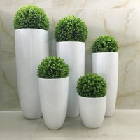 Vases hauts et grands modernes en fibre de verre écologiques avec revêtement époxy, vase de sol, support de pilier, fleurs artificielles, mariage, maison, jardin