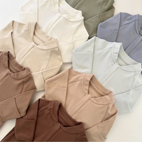 Combinaisons une pièce pour nouveau-nés Dirbaby (0-1 an) en Spandex/Coton, col rond, fermeture éclair, poches, style décontracté, printemps - Vente en gros