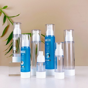 Wholesale 30ml 50ml 100ml Airless Lotion Bottle Electroplate Gold Silver Cosmetic Vacuum <b>Container</b> Empty Airless Bottle - Product Image 3