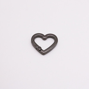 Heart Shaped Spring <b>Ring</b> 40mm Zinc Alloy Gold Plated Lobster Clasp Keychain Jewelry Accessory - Product Image 3