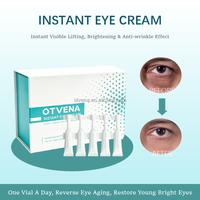OTVENA Crème Contour des Yeux Raffermissante Instantanée à Résultat Rapide Peptides Acide Hyaluronique Lisse les Ridules Réduit les Yeux Fatigués et Gonflés Nourrit