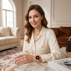 Montre connectée de luxe pour femmes 2026, écran AMOLED, appels Bluetooth, Reloj tendance, montres intelligentes personnalisées, directement de l'usine, vente en gros - Product Image 2