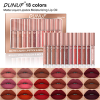 Ensemble de 12 rouges à lèvres liquides mats effet velours, rouge foncé, brun, kit de gloss à lèvres, imperméable, hydratant, huile à lèvres transparente