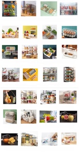 Nhà Bếp Thực Phẩm Tổ Chức Tùy Chỉnh Tủ Lạnh Bpa-Miễn Phí Nhựa Tổ Chức Hạt Lưu Trữ Hộp Set Khô Thực Phẩm Jar Kín Container Set - Product Image 6