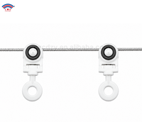 Support de rail de rideau rond à roulettes noires de 80 mm de haute qualité Movelite Ripple Fold Runner