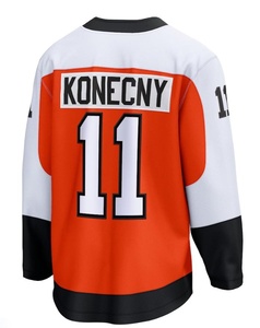 Hoge kwaliteit heren Philadelphia 39 Michkov 11 Konecny 46 Zegras gestikte ijshockeytrui op maat gemaakte truien met logo - Product Image 3