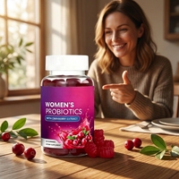 Gummies Probiotiques Véganes pour Femmes, Marque Privée OEM/ODM, Supplément Naturel, Gummies Probiotiques à la Canneberge pour la Digestion Féminine