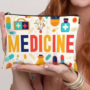 Bolsa de cosméticos para enfermera, bolsa de cosméticos con múltiples compartimentos para enfermera, bolsa organizadora de artículos de tocador de viaje para accesorios con cremallera - Product Image 2