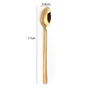DFB0311 Cuchara creativa de acero inoxidable 304 para niños, cuchara para frutas complementarias, cuchara doméstica engrosada para extraer alimentos. - Product Image 3