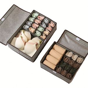 Modern Single-Tier Fabric Drawer-Type Underwear Socks Storage <b>Box</b> Multifunction for Household Clothing Intimates <b>Wardrobe</b> - Product Image 1