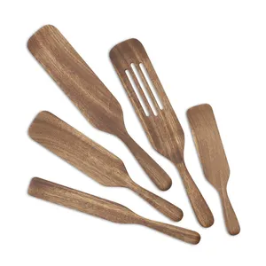 100% natürliches Akazien-Teakholz beste Küchengeräte Holz spurtle Set Koch zubehör