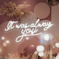 Enseigne néon LED personnalisée « It Was Always You », art mural 12V pour mariages, anniversaires et autres occasions.