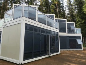 Modular vật liệu thép container Nhà Giá thấp Tiny văn phòng khách sạn container nhà kính có thể tháo rời tường phẳng gói thiết kế công viên - Product Image 4