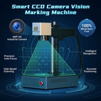 Machine de marquage métallique intelligente à vision IA, mini graveur laser à fibre, positionnement automatique CNC, système de caméra industrielle HD 6MP