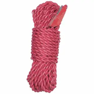 5mm Red PP Material Packing Plastic Rope 100ft Length