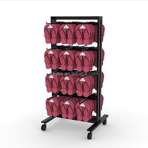 Soporte <span class=keywords><strong>vertical</strong></span> para exhibición de zapatos Tiendas al por menor Estante de exhibición Accesorios Estante de exhibición de Chanclas de metal - Product Image 1