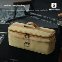Bolsa de Almacenamiento de Utensilios de Cocina de Material PE para Acampar al Aire Libre, Multifuncional, para Tazones, Palillos, Lámpara Portátil