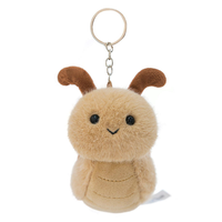 Porte-clés en peluche 3D personnalisé en coton, pendentif de sac à dos, insectes mignons (araignée, chenille, coccinelle, escargot, papillon), jouet en peluche 12 cm, unisexe