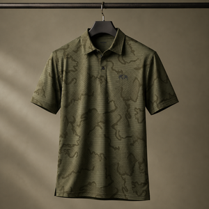 เสื้อโปโลผู้ชายแบบยุทธวิธี ลายพราง แขนสั้น ประสิทธิภาพสูง รับทำโลโก้ แบรนด์ส่วนตัว รับผลิตแบบ OEM ODM ผู้ผลิตและผู้จัดจำหน่าย - Product Image 1