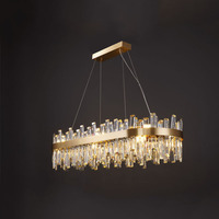 Lampe à suspension en cristal LED moderne pour hôtel, décoration intérieure, luminaire rond de luxe, lustres en cristal pour mariage