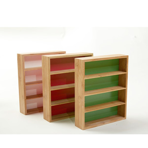 Caja de Almacenamiento de Escritorio de Bambú con Múltiples Compartimentos, Organizador de Oficina Rectangular, Tipo Vertical, Color Sólido TF113 - Product Image 4