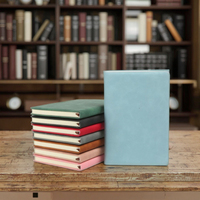 Pu A4 A5 A6 cahier en cuir marron personnalisé reliure sangle élastique cahier à couverture rigide avec couverture en cuir
