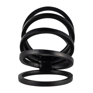 Scultura moderna in metallo a forma di anello, oggetto decorativo per soggiorno, centrotavola, ufficio, bagno, complemento d'arredo per mensole. - Product Image 3