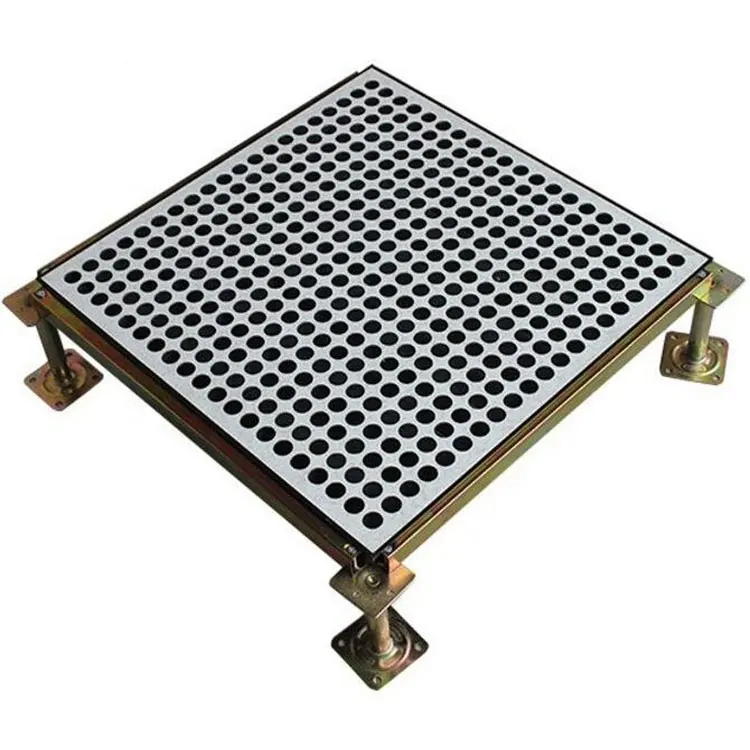 High quality all steel airflow perforated access raised flooring for data center