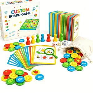 เกมกระดานแบบกำหนดเองครบชุด OEM โรงงานเวียดนาม เกมการ์ดเพื่อการศึกษา ขายส่ง การ์ดฝึกความจำ ลูกเต๋า สำหรับครอบครัว เด็ก และการเดินทาง - Product Image 2