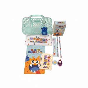 Panier-cadeau personnalisé comprenant une gomme, une règle, une trousse, un ensemble de papeterie mignon pour la rentrée scolaire, des <span class=keywords><strong>taille</strong></span>-crayons - Product Image 2
