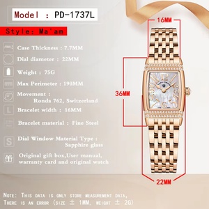 PAGANI DESIGN PD1737 Women's Quartz Watch Luxury Fashion Sapphire Stainless Steel Waterproof <b>Clock</b> Bracelet Relogio Feminino - Product Image 6