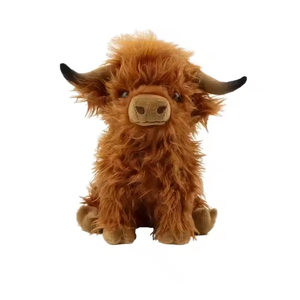 Muñeco de peluche <span class=keywords><strong>Kelo</strong></span> Highland Cow, tela de algodón suave, relleno cálido, algodón de polipropileno, unisex, juguete de yak de pelo largo de alta calidad - Product Image 1