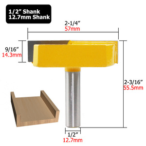1 broca de limpieza inferior de 12mm, broca de enrutador Dado de vástago, Punta Grande de 2 pulgadas de diámetro para herramienta de corte de madera - Product Image 4