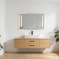 Espejo de Baño Moderno con Iluminación Integrada NewThingLine, sin Marco, para Salón y Hotel, con IP44, Garantía de 3 Años, Control Táctil