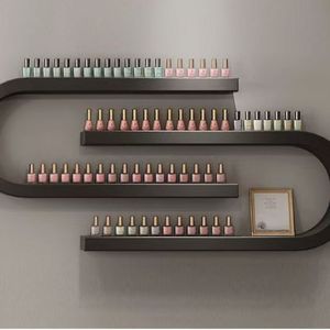 Estante de Pared en Forma de U de Hierro para Exhibición de Uñas, con Diseño Moderno y Duradero, para Almacenamiento y Exhibición en Salones de Belleza - Product Image 5