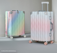 Valise trolley multifonctionnelle pour PC, 20 pouces, avec cadre en aluminium, roulettes silencieuses USB, bagage de voyage