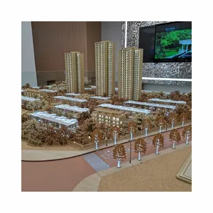 专业建筑比例水晶模型公寓LED照明模型制作3D房地产建筑