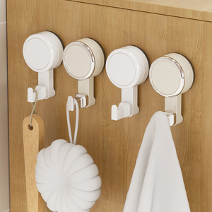 Yimijia Suction Cup Hooks Milky White Wall Mounted Punch Free Kitchen Bathroom Storage Hook Round Polished Finish - Product Image 4