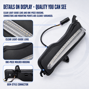 Feux de position LED pour moto KOLMIO-LAM, toujours allumés et à défilement séquentiel, compatibles avec Yamaha <span class=keywords><strong>R1</strong></span> 2015-2019, clignotants - Product Image 6