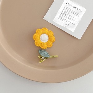 Accessoires pour cheveux élastiques tridimensionnels 2023, pinces à cheveux en plastique mat colorées, forme de fleur, tendance, pour filles - Product Image 5