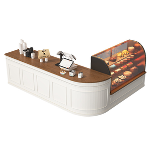 Mostrador de Café Retro Personalizado, Diseño Moderno para Cafetería, Muebles para Restaurante, Diseño de Mostrador para Té con Leche - Product Image 6